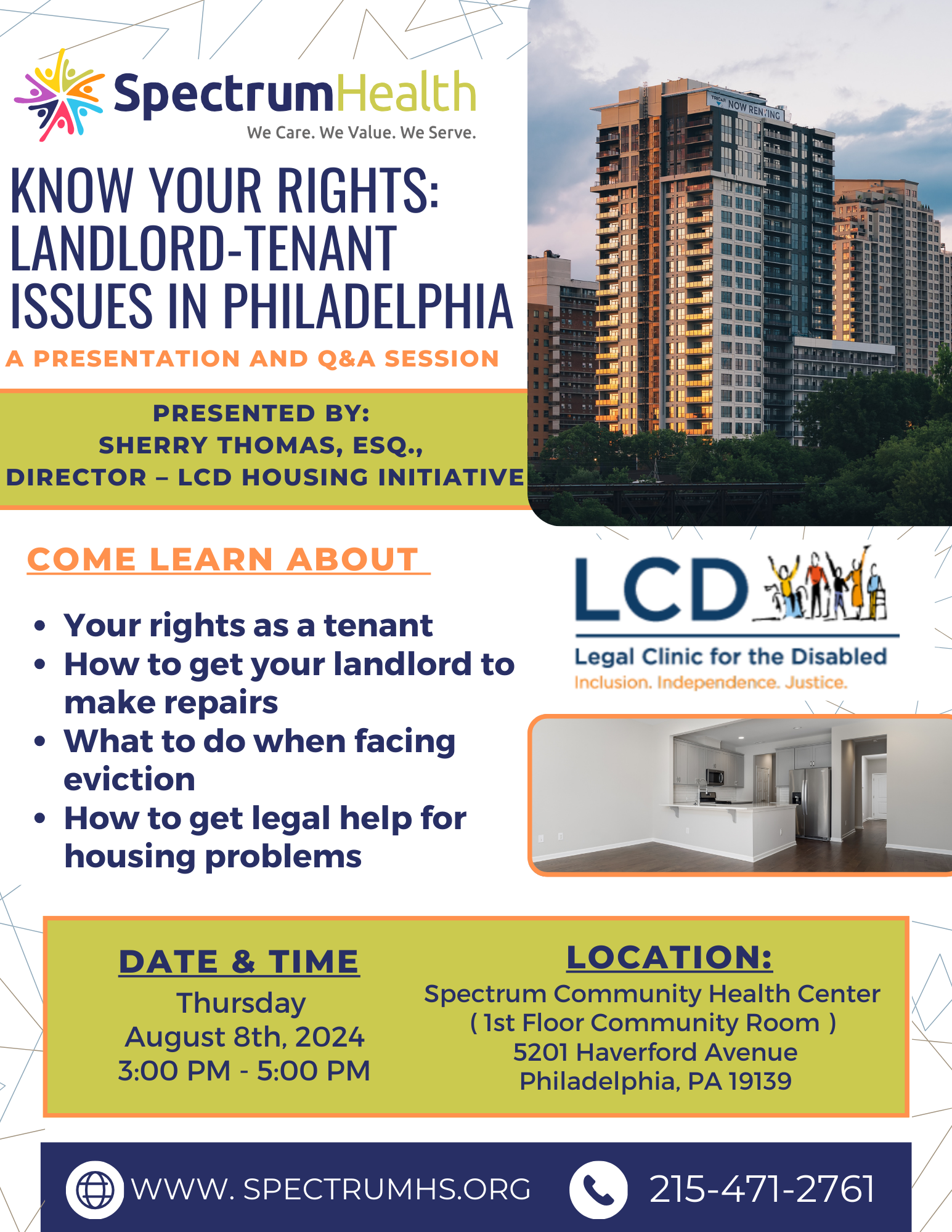 Know Your Rights: Landlord-Tenant Issues in Philadelphia A Presentation and Q&A Session